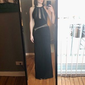 Emerald Sundae Black Mesh Evening Gown/prom dress